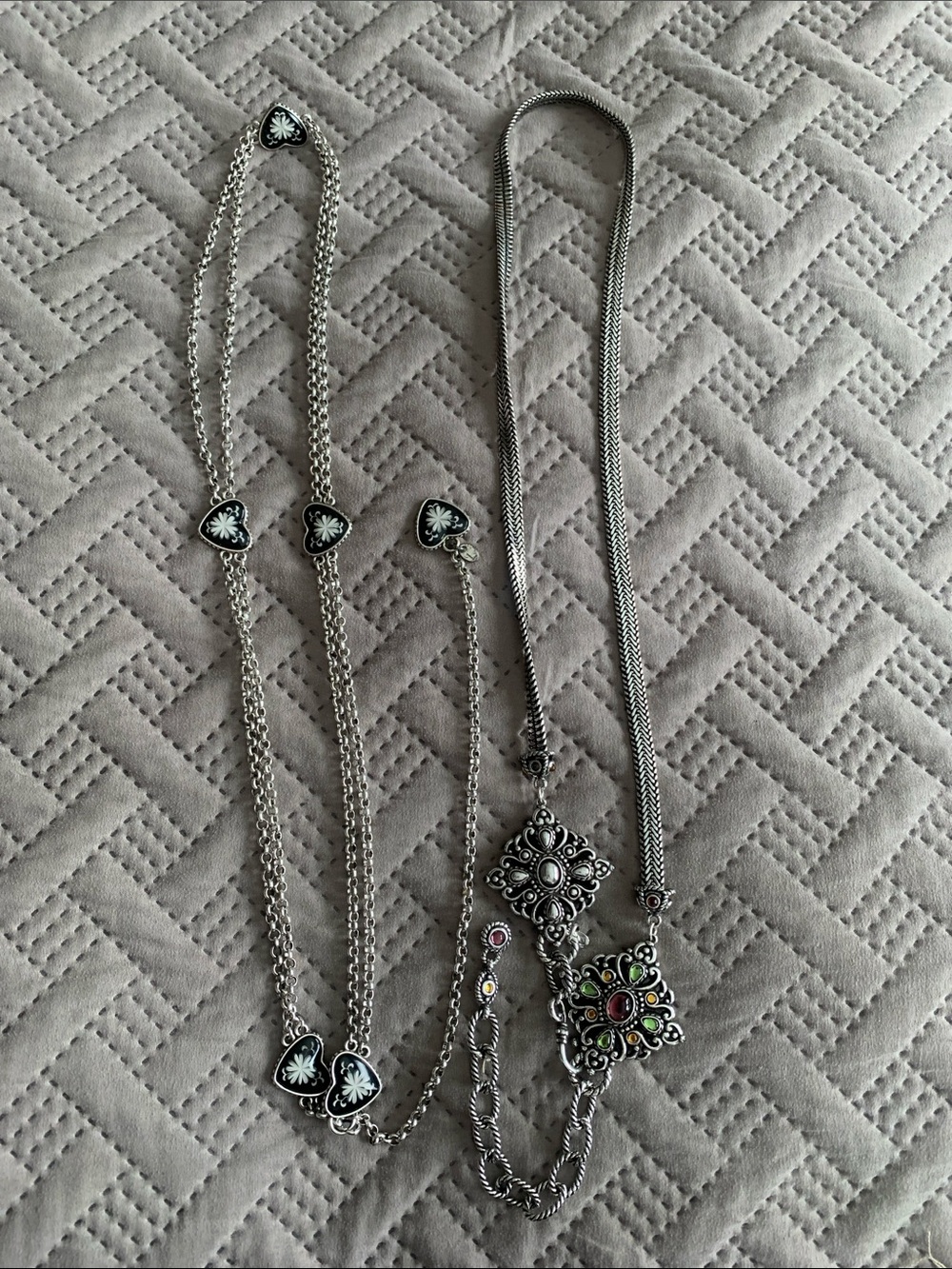 Bundle of 2 Brighton Silver-Tone belts